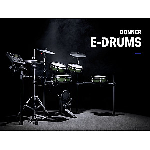 Donner DED 500 Electronic Drum Set 5 Drum, 3 Cymbal with Standard Mesh Heads 